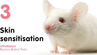 Skin sensitisation with white mouse and hashtag #TheRatList 