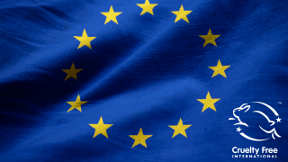 European flag with Leaping Bunny logo